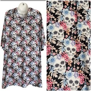 NEW 1764 The Bandit Skulls Floral Performance Golf Polo Men's 3XL Black Multi